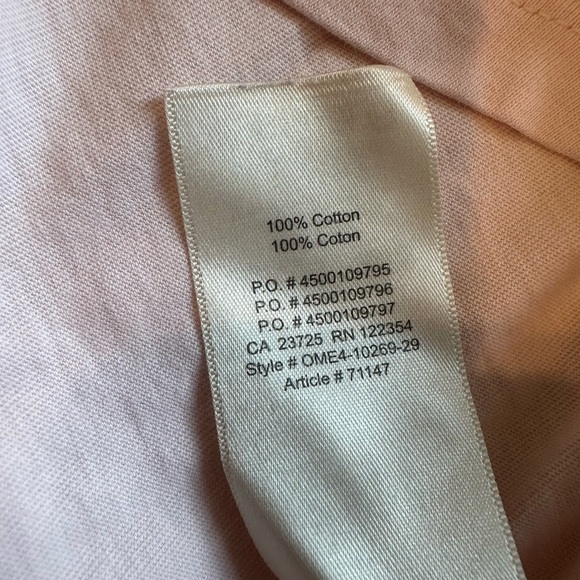 Aritzia Wilfred light Pink Ruched T-shirt Muscle tee size small side ties - Picture 8 of 9